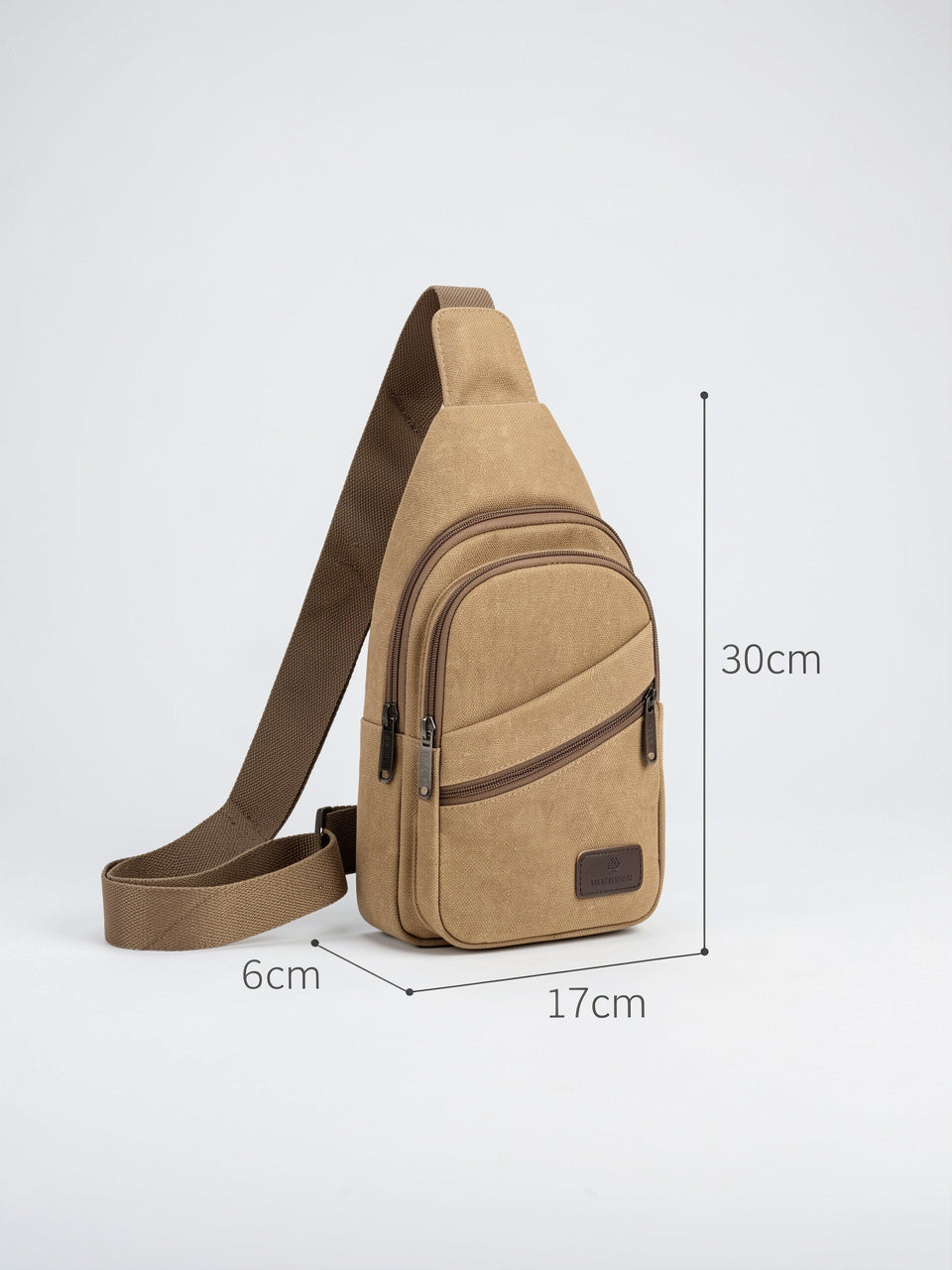Petit Sac à Dos en Toile Zippée Bandoulière - 3