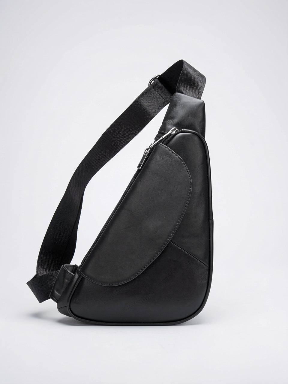 Petite Sacoche Bandoulière en Cuir Homme Zippée Compacte - 6