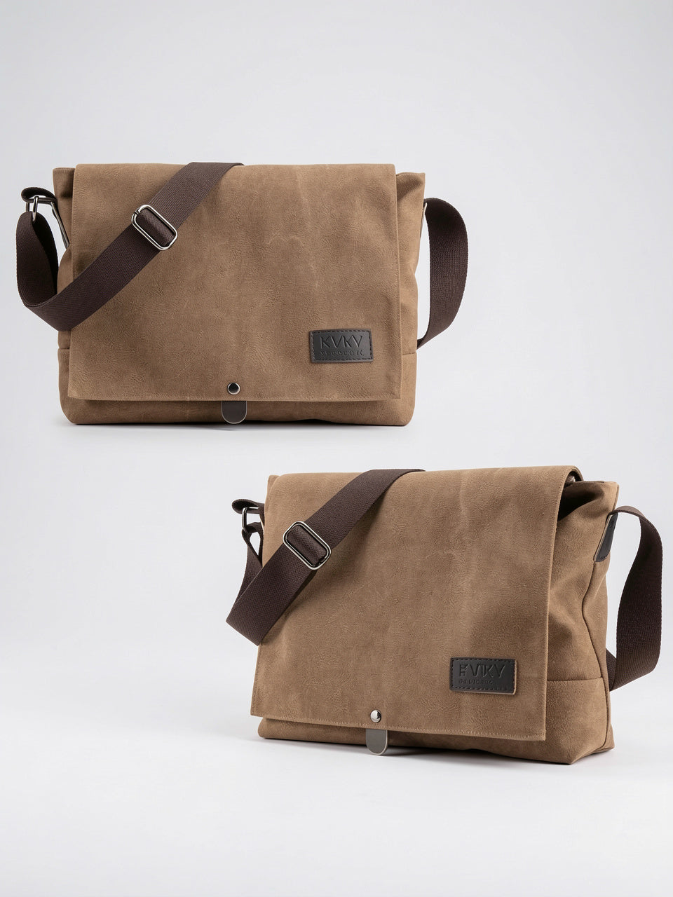 Sacoche Bandoulière Canvas Homme Poches Zippée Quotidien Rabat - 16