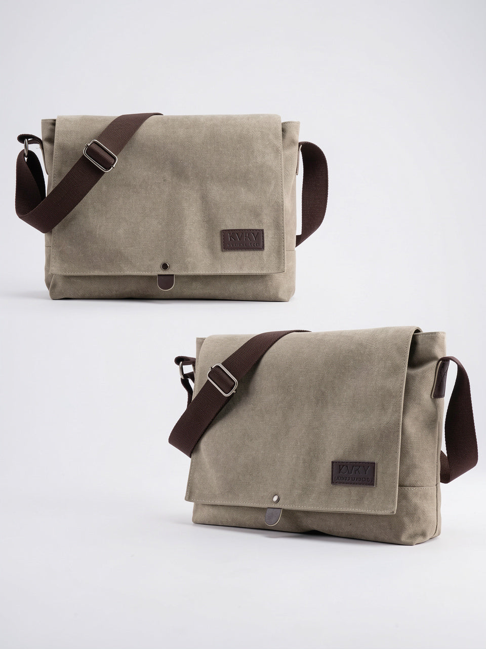 Sacoche Bandoulière Canvas Homme Poches Zippée Quotidien Rabat - 18