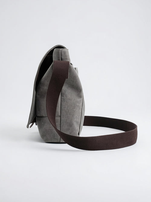 Sacoche Bandoulière Canvas Homme Poches Zippée Quotidien Rabat - 2