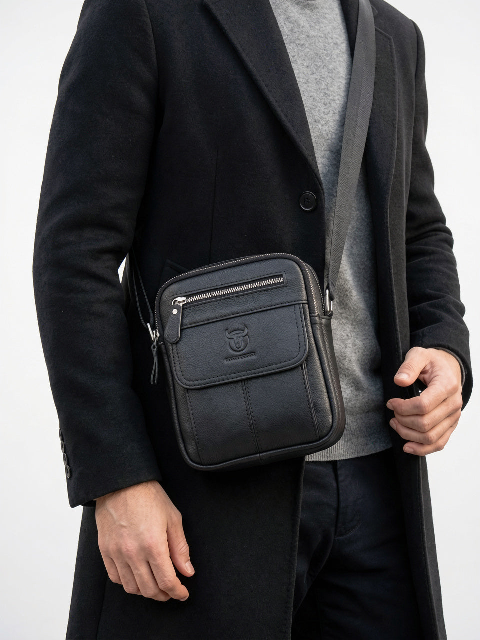 Sacoche Bandoulière Croisée Homme Cuir Pratique Compacte - 2