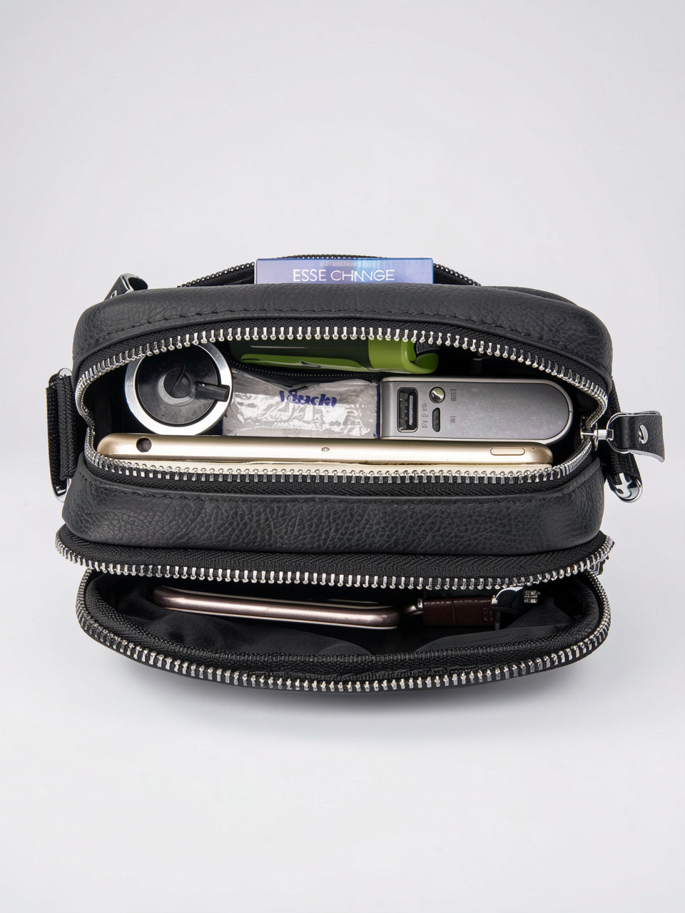 Sacoche Bandoulière Croisée Homme Cuir Pratique Compacte - 8
