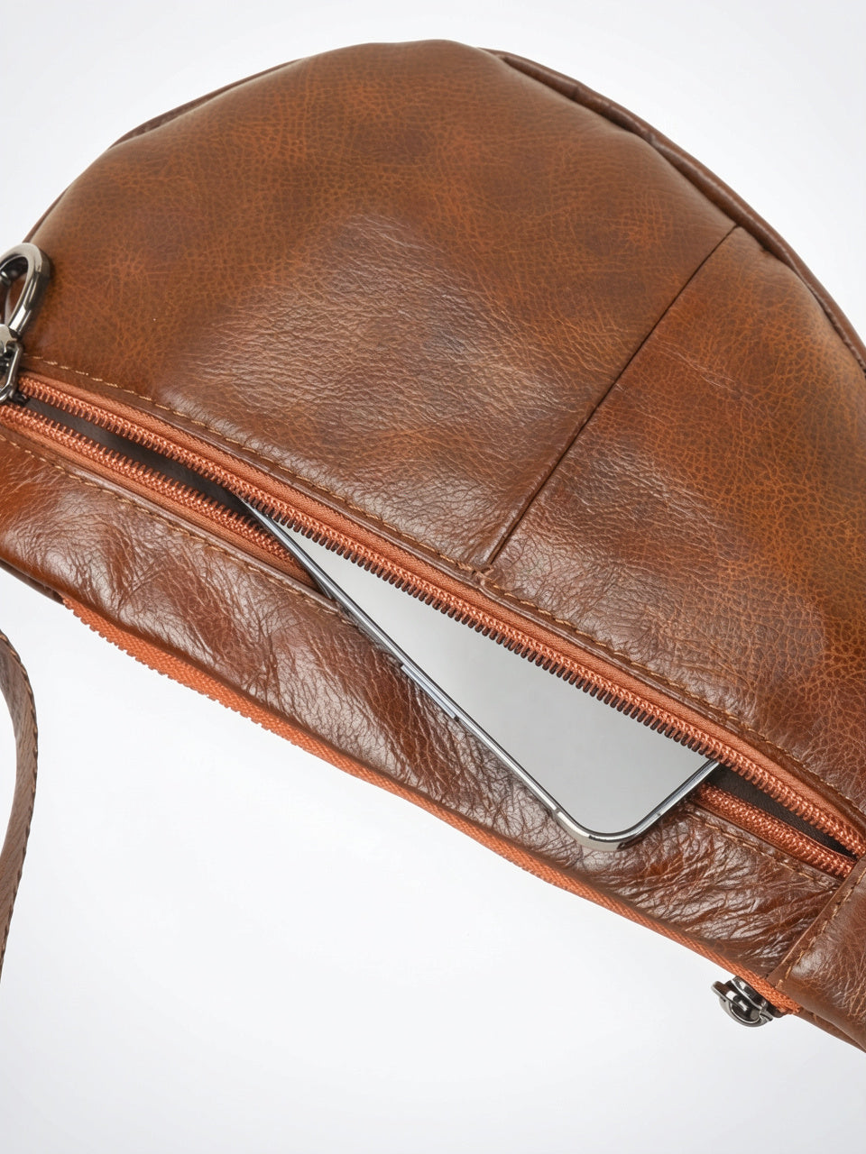 Sacoche Bandoulière en Cuir Homme Urbaine Sling Réglable - 12