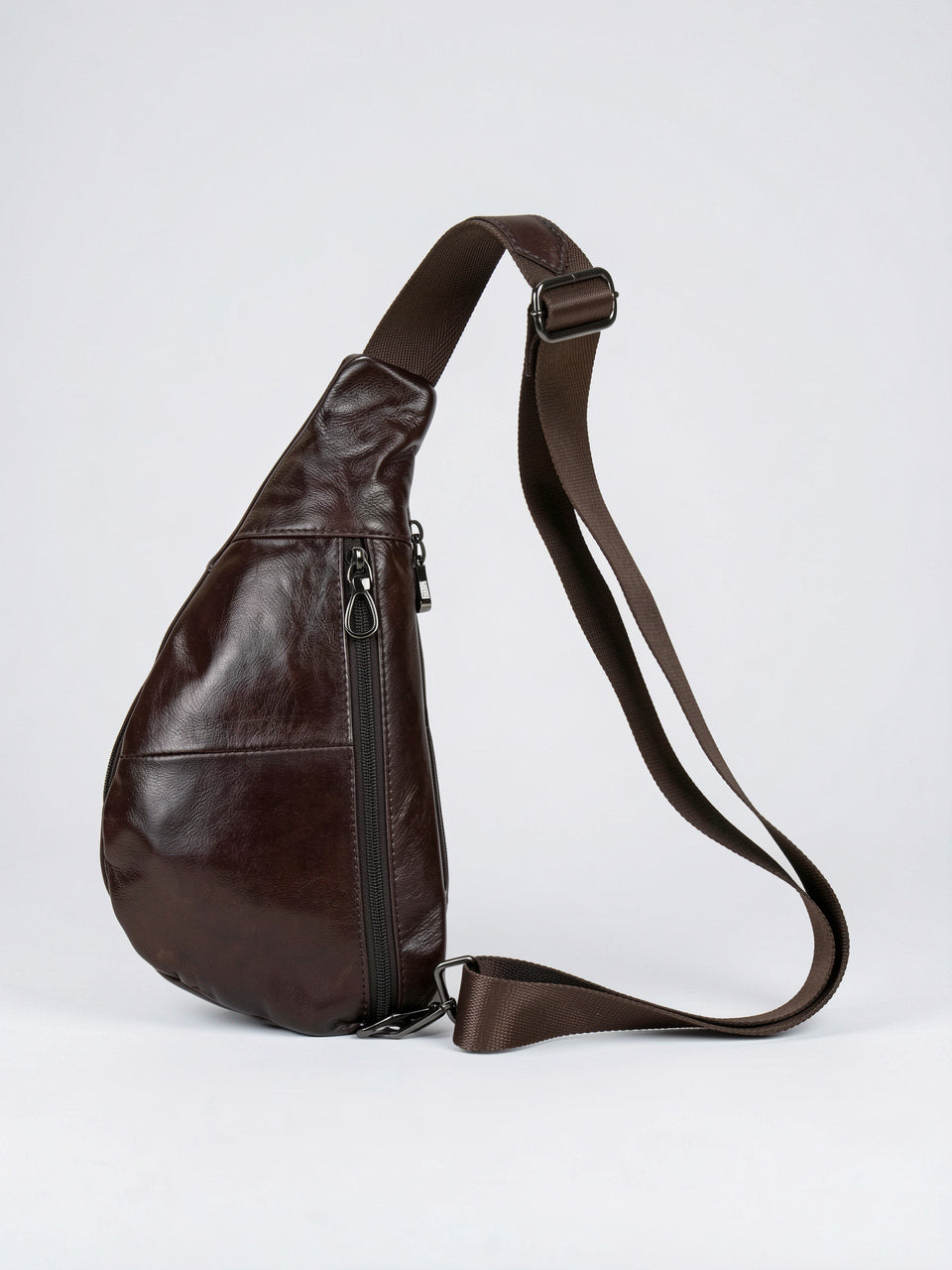 Sacoche Bandoulière en Cuir Homme Urbaine Sling Réglable - 6