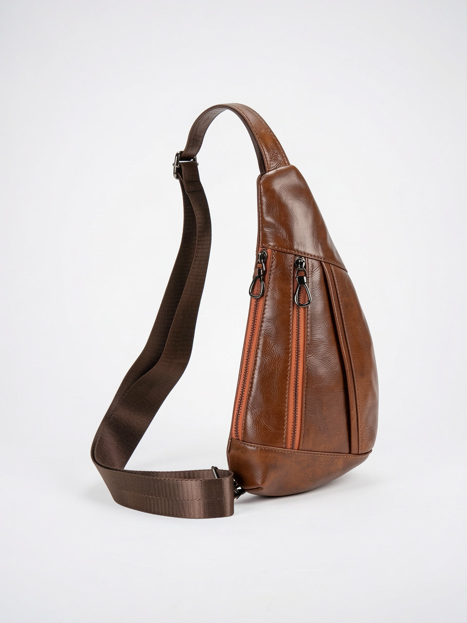 Sacoche Bandoulière en Cuir Homme Urbaine Sling Réglable - 8