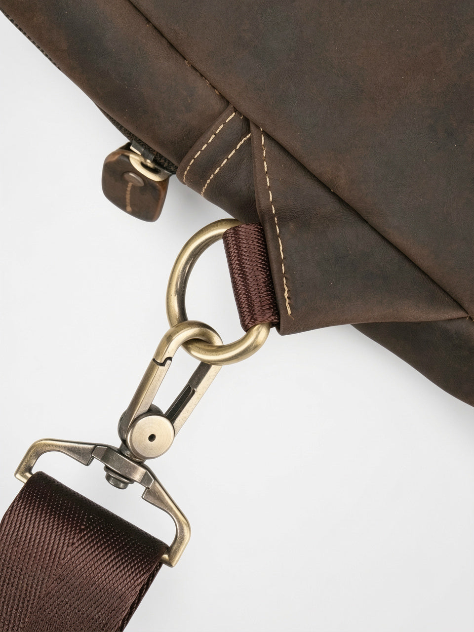 Sacoche Bandoulière Homme Cuir de Vache Zippée - 11