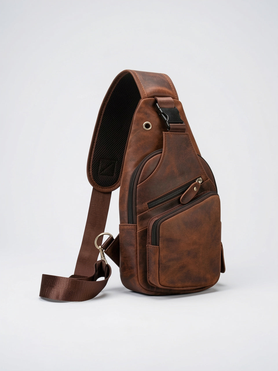 Sacoche Bandoulière Homme Cuir de Vache Zippée - 13