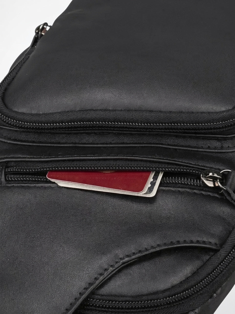 Sacoche Bandoulière Homme Cuir de Vache Zippée - 17
