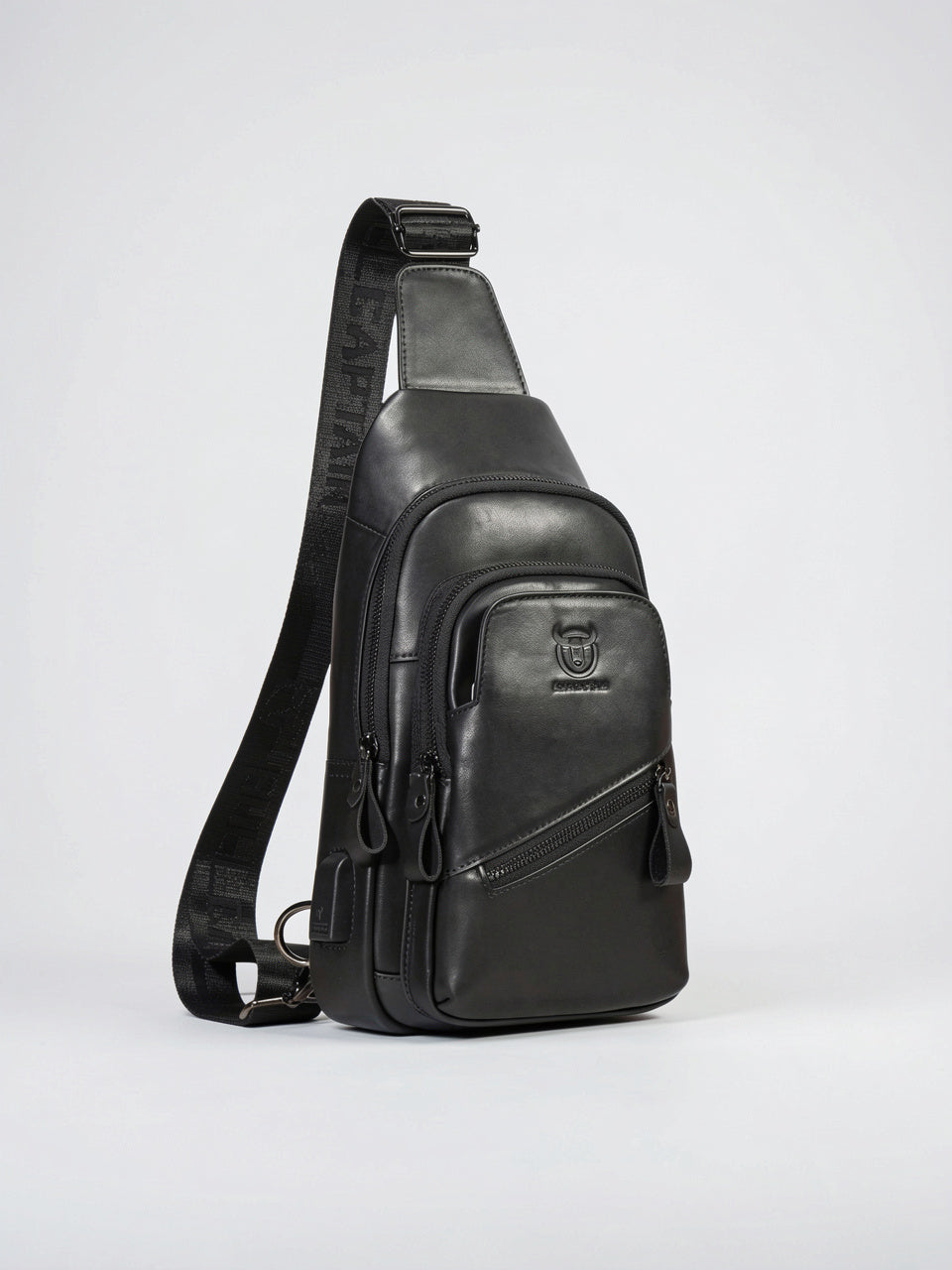 Sacoche Bandoulière Homme Cuir Grande Capacité Tablette Voyage - Noir