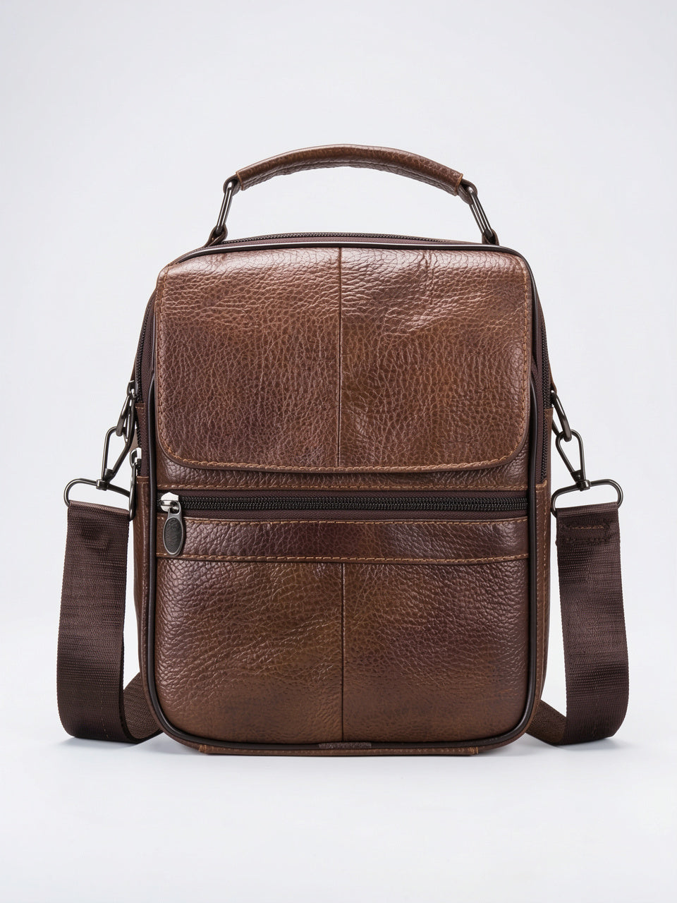 Sacoche Bandoulière Homme Cuir Sécurisée Poche Zippée Compacte - 10
