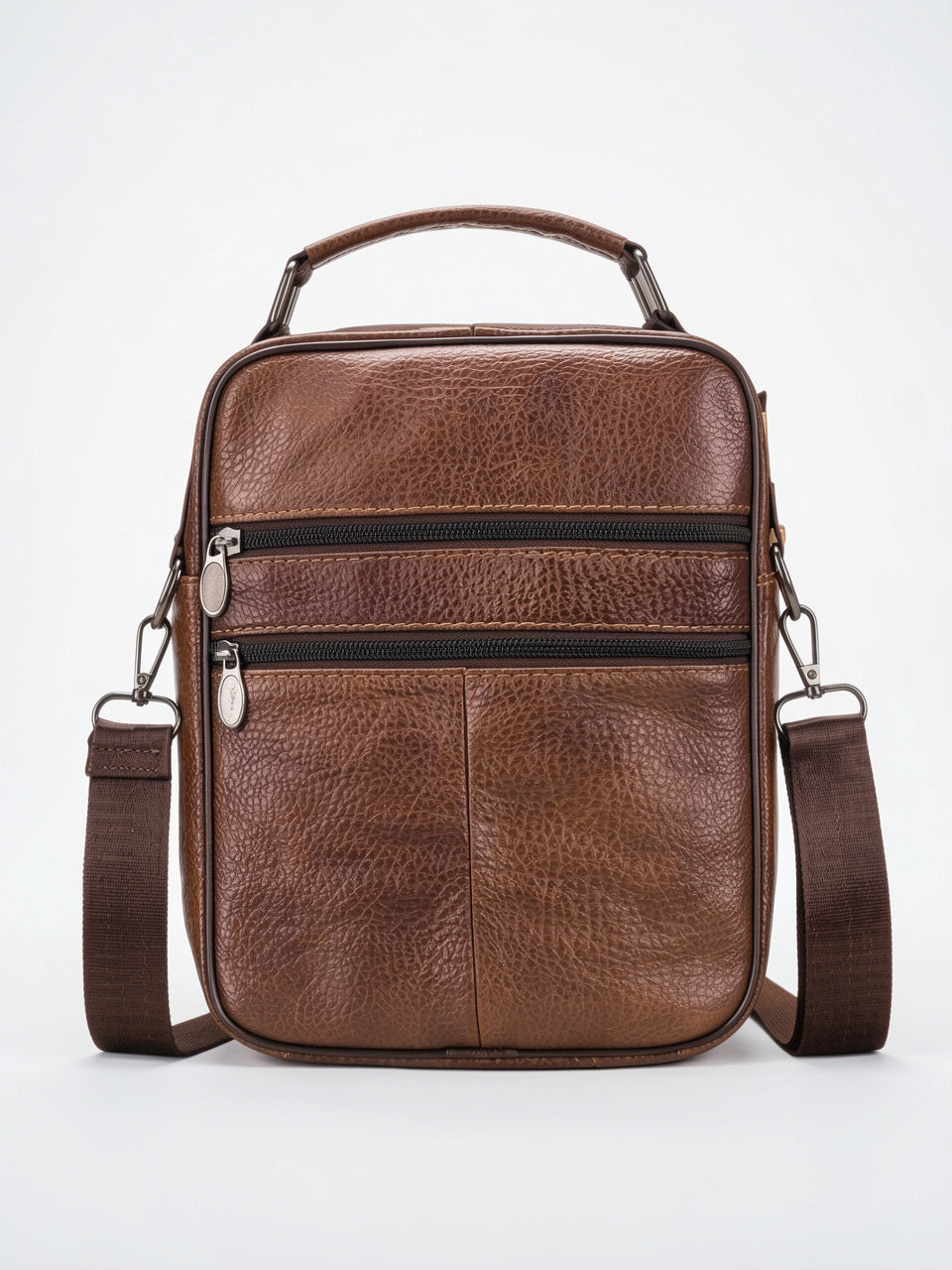 Sacoche Bandoulière Homme Cuir Sécurisée Poche Zippée Compacte - 8