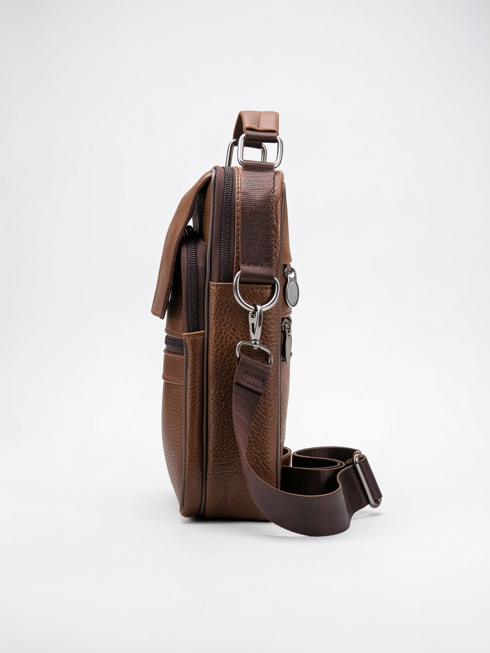 Sacoche Bandoulière Homme Cuir Sécurisée Poche Zippée Compacte - 9