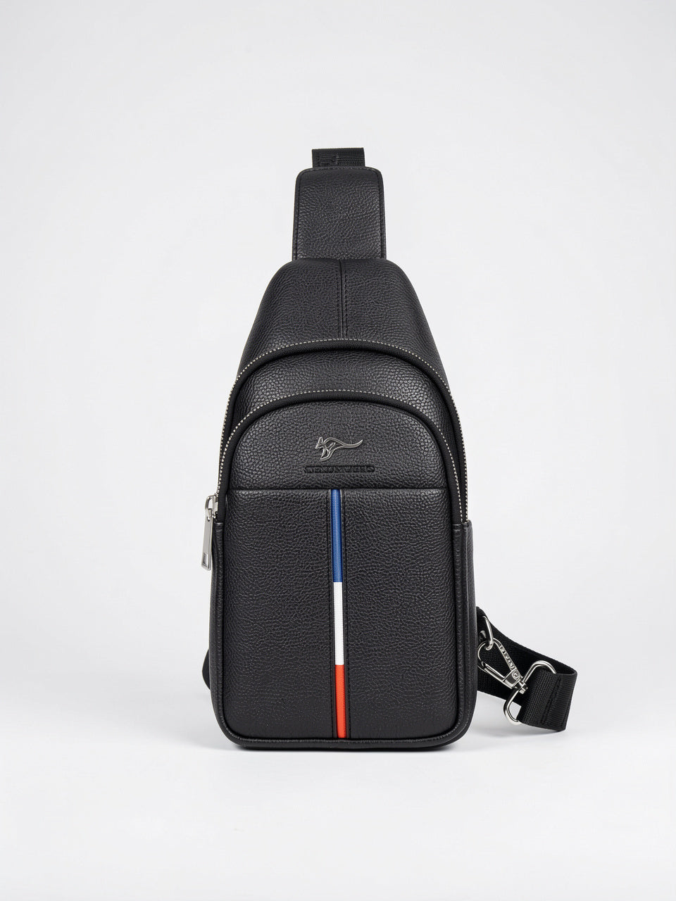 Sacoche Bandoulière Homme Cuir Vertical format Zippée Compacte - 3