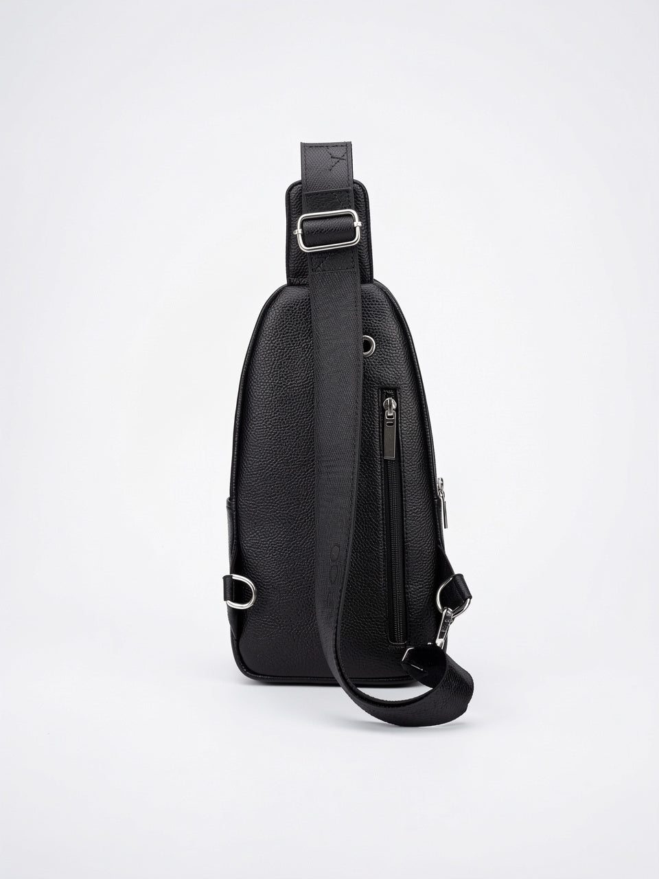 Sacoche Bandoulière Homme Cuir Vertical format Zippée Compacte - 4