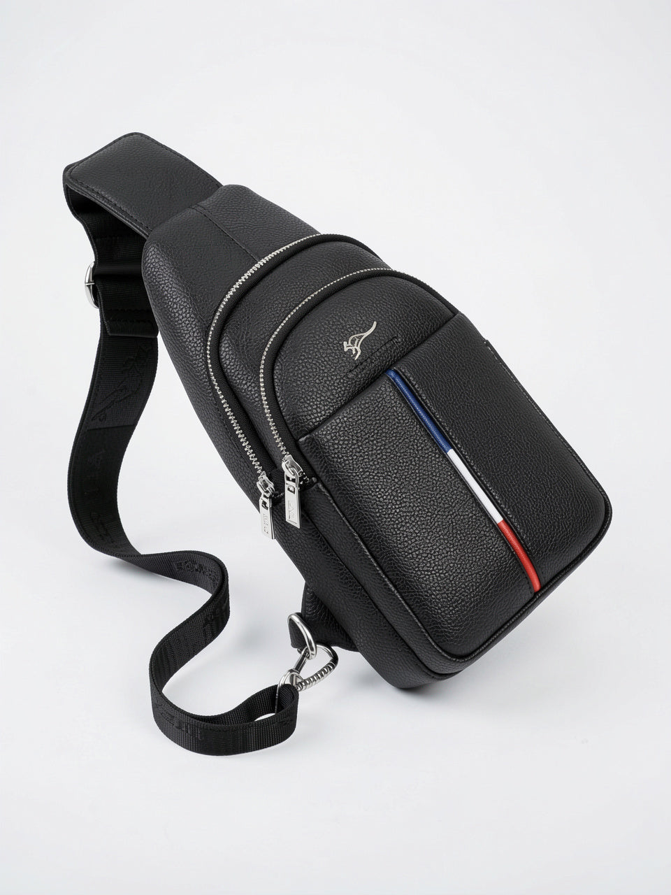 Sacoche Bandoulière Homme Cuir Vertical format Zippée Compacte - 8