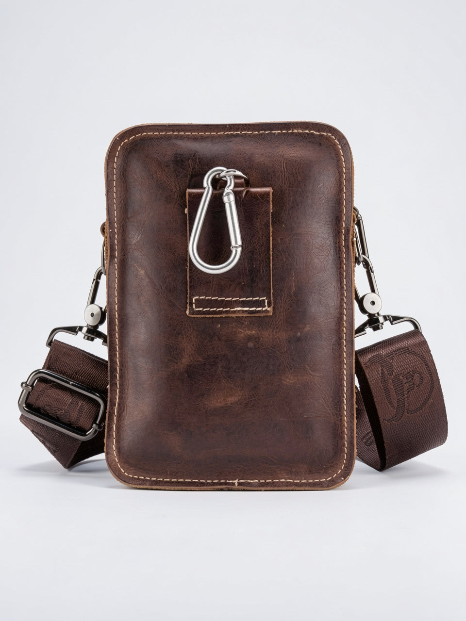 Sacoche Bandoulière Homme en Cuir Résistante Compacte Réglable - 5
