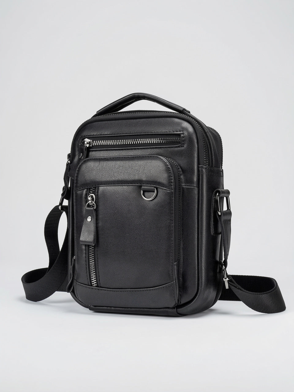 Sacoche Bandoulière Homme en Simili Cuir Pratique Zippée - 13