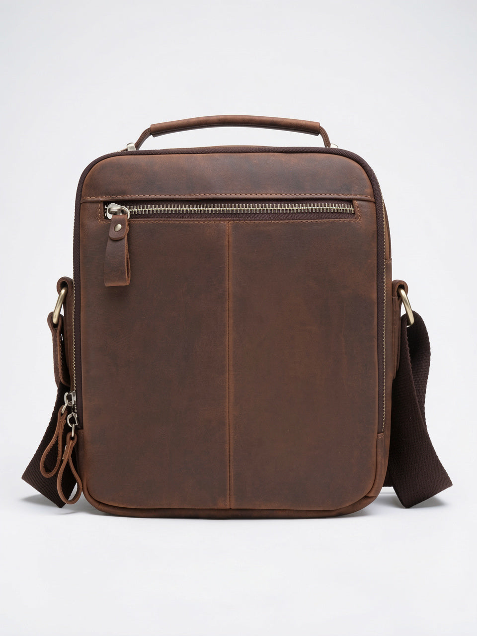 Sacoche Bandoulière Homme Haut de Gamme Cuir Zippée - 4