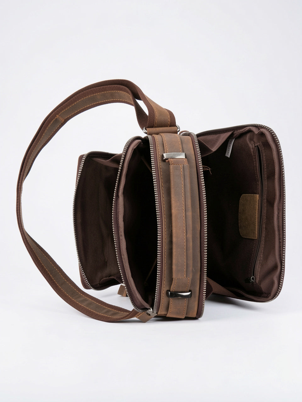 Sacoche Bandoulière Homme Haut de Gamme Cuir Zippée - 6