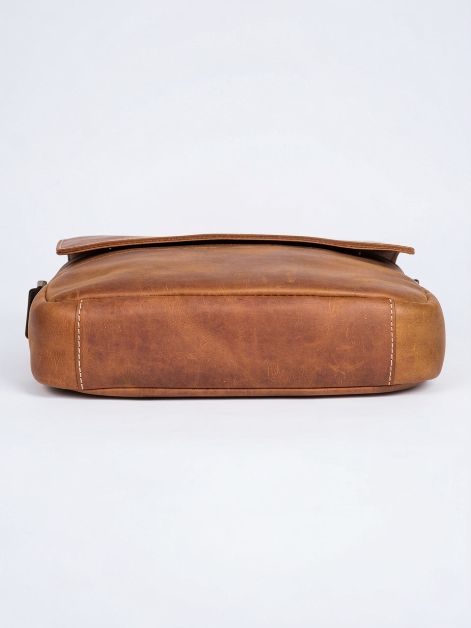 Sacoche Bandoulière Homme Rabat Véritable Cuir Compacte Zippée - 15
