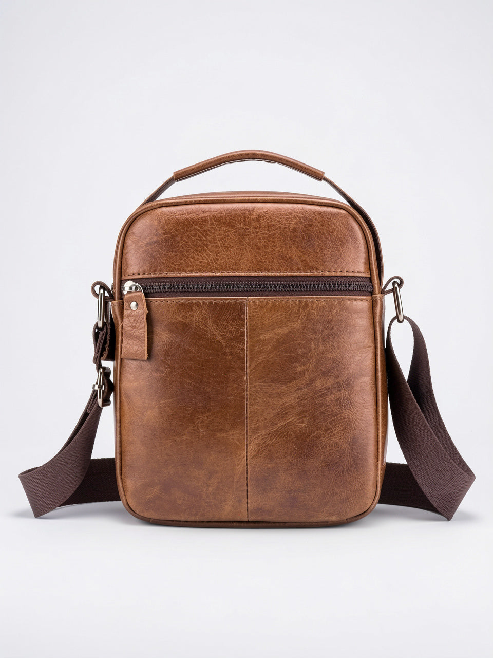 Sacoche Bandoulière Homme Vintage Cuir Poches Tablettes - 4