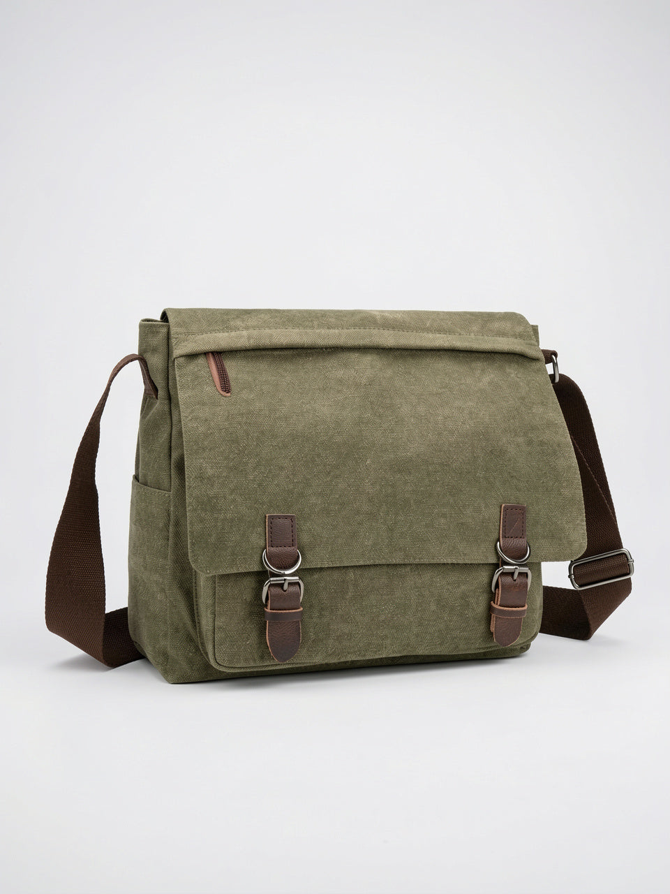Sacoche Canvas Homme Laptop Bandoulière Poches Quotidien Travail - 14