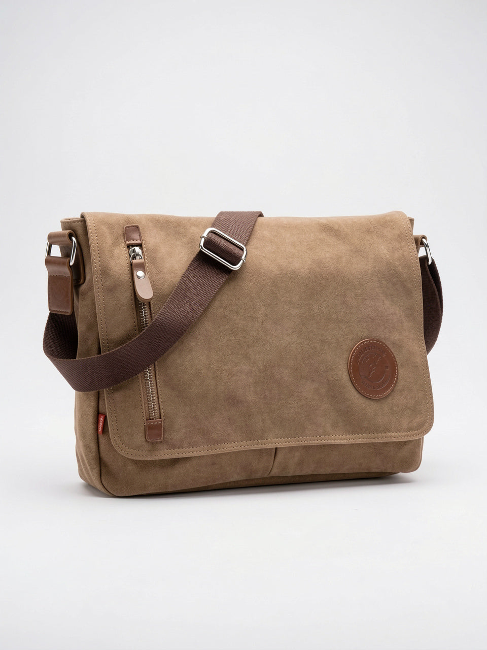 Sacoche Canvas Homme Vintage Quotidien Rabat Zippée Bandoulière - 2