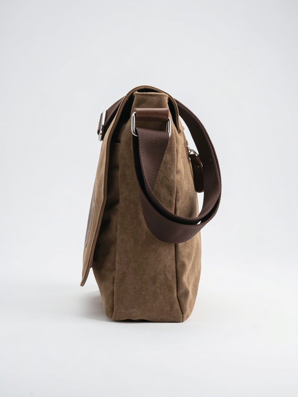 Sacoche Canvas Homme Vintage Quotidien Rabat Zippée Bandoulière - 3