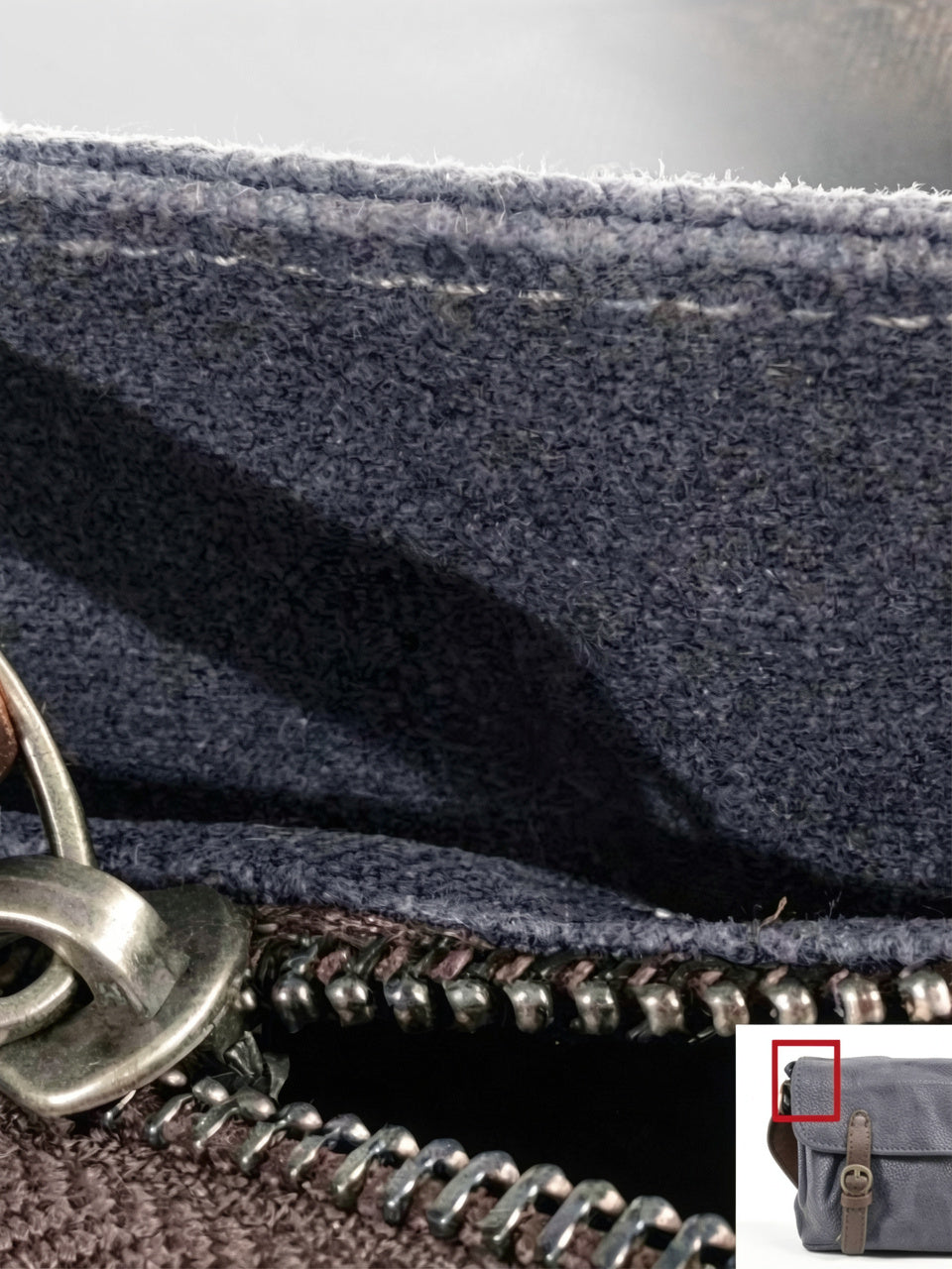 Sacoche Canvas Homme Vintage Travail Rabat Sangles Cuir - 10