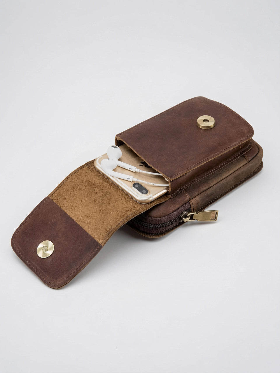 Sacoche Ceinture Cuir Homme Poche Téléphone - 10