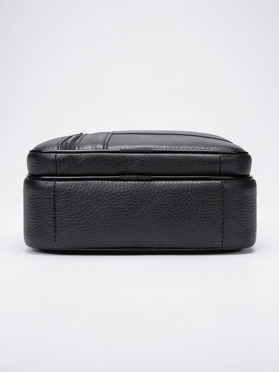 Sacoche Cuir Bandoulière Croisée Zippée Poignée Homme Grainé - 11