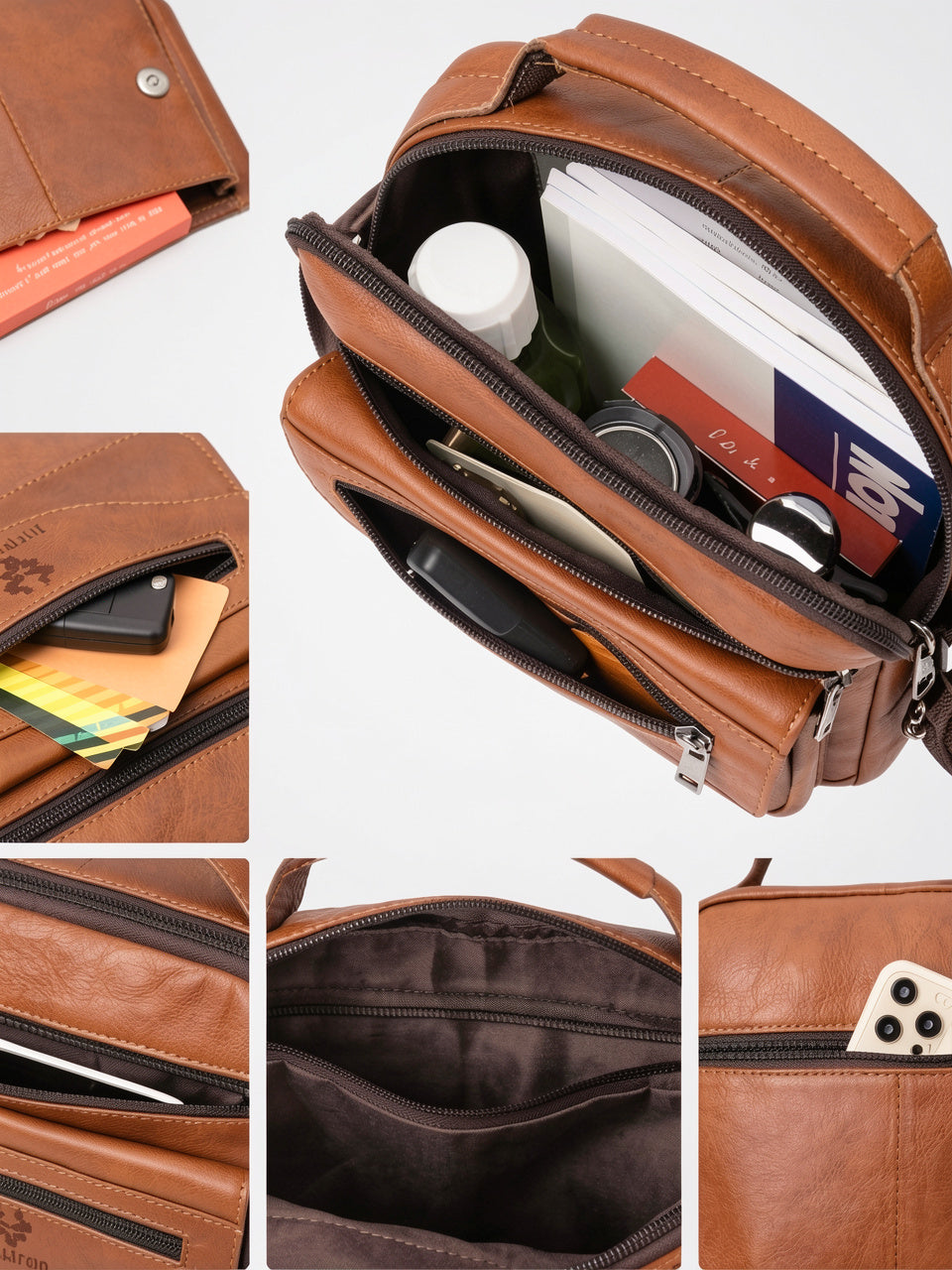Sacoche Cuir Bandoulière Homme 2 Coloris Tablette - 5