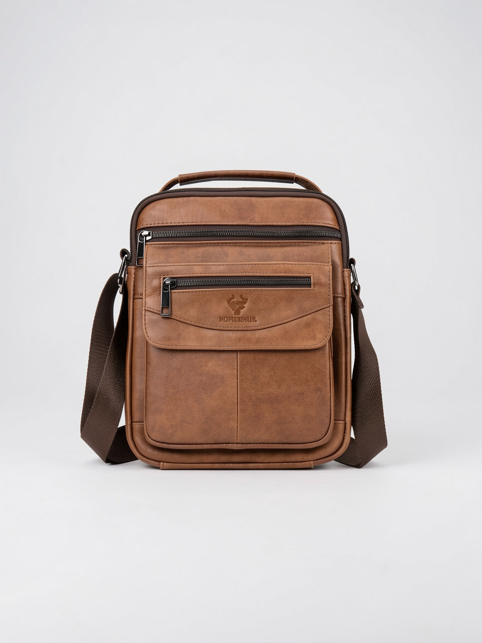 Sacoche Cuir Bandoulière Homme 2 Coloris Tablette - Marron