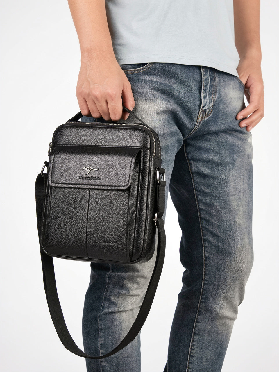 Sacoche en Cuir Bandoulière Spacieuse Zippée Pochette - 3