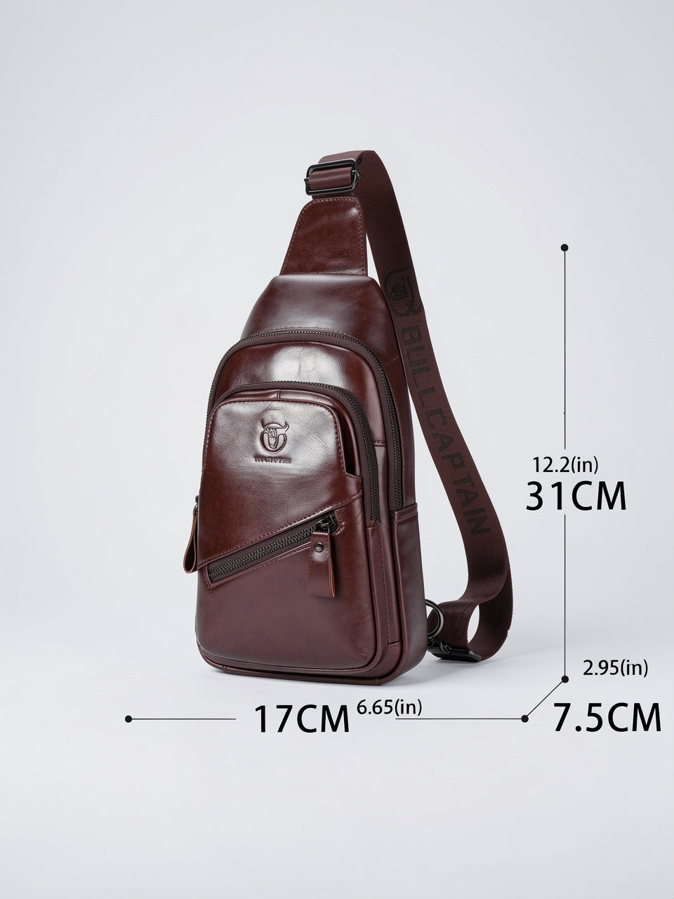 Sacoche en Similicuir Bandoulière Zippée Sangle Réglable - 3