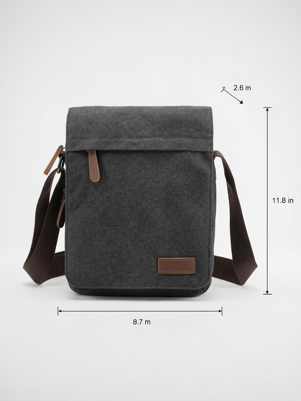 Sacoche Épaule Canvas Bandoulière Sangle Réglable Rabat Homme - 6