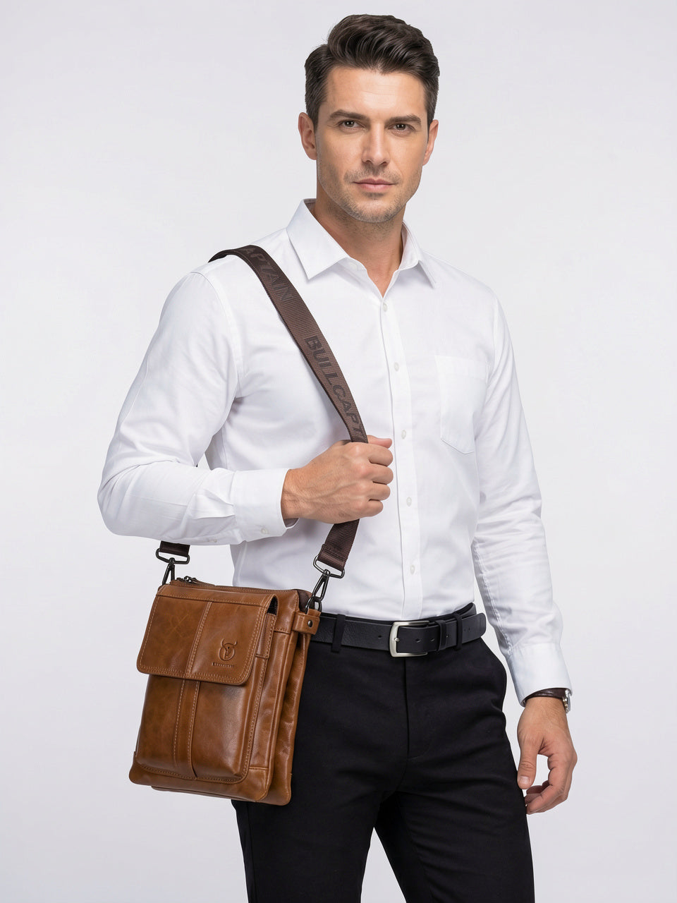 Sacoche Homme Cuir Spacieuse et Élégante Bandoulière Croisée - 2