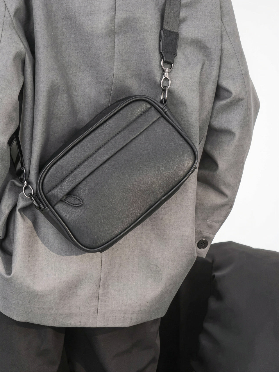 Sacoche Homme Rectangulaire Bandoulière Cuir Travail - 16