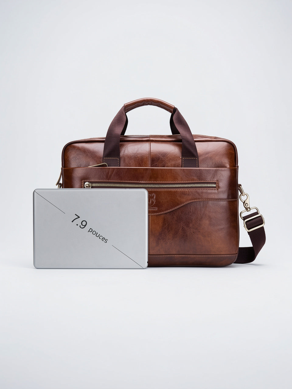 Sacoche Homme Travail Cuir Imperméable Ordinateur - 5