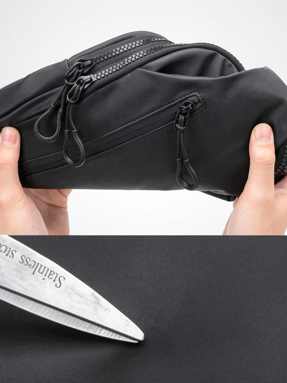 Sacoche Poitrine Luxe Homme Nylon Zippée Compacte - 21