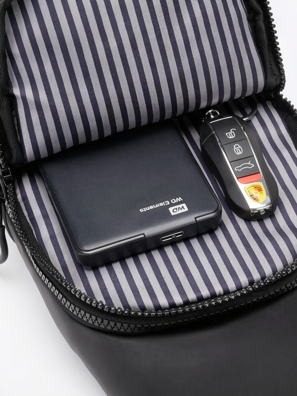 Sacoche Poitrine Luxe Homme Nylon Zippée Compacte - 6